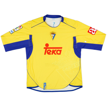 2007-08 Cadiz Home L/S Shirt - 6/10 - (M)