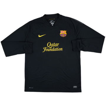 2011-12 Barcelona Match Issue Away L/S Shirt #14