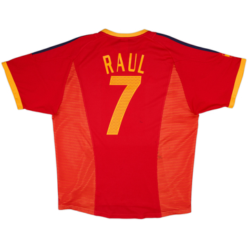 2002-04 Spain Home Shirt Raul #7 - 6/10 - (XL)