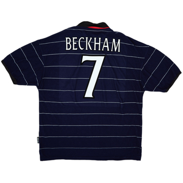 1999-00 Manchester United Away Shirt Beckham #7 - 9/10 - (XL)