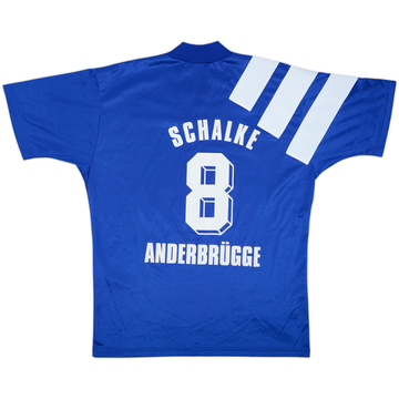 1994-96 Schalke Home Shirt Anderbrugge #8 - 8/10 - (L)