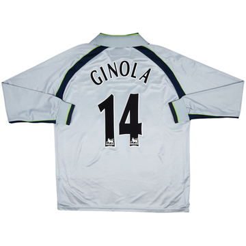 2001-02 Aston Villa Away L/S Shirt Ginola #14 - 8/10 - (XXL)