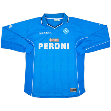 2000-01 Napoli Home L/S Shirt - 5/10 - (XL)