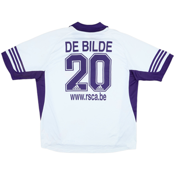 2001-02 Anderlecht Home Shirt De Bilde #20 - 8/10 - (XL)