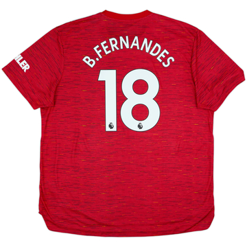 2020-21 Manchester United Authentic Home Shirt B.Fernandes #18 - 9/10 - (XXL)