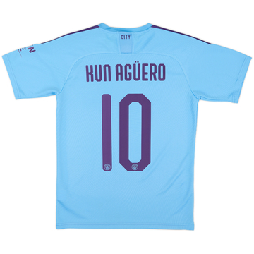 2019-20 Manchester City Home Shirt Kun Aguero #10 - 10/10 - (S)
