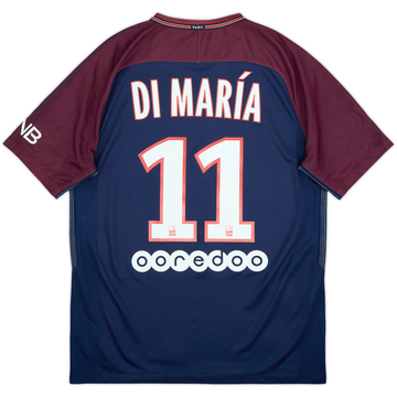 2017-18 Paris Saint-Germain Home Shirt Di Maria #11 - 7/10 - (M)
