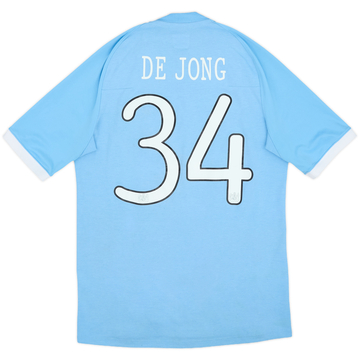 2010-11 Manchester City Home Shirt De Jong #34 - 6/10 - (S)