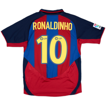 2003-04 Barcelona Home Shirt Ronaldinho #10 - 10/10 - (S)