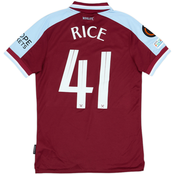 2021-22 West Ham Home Shirt Rice #41 - 9/10 - (S)