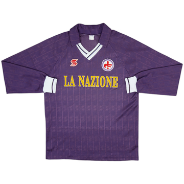 1990-91 Fiorentina Home L/S Shirt - 7/10 - (L)