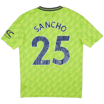 2022-23 Manchester United Third Shirt Sancho #25 - 5/10 - (XL.Boys)