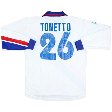 1999-00 Bologna Match Issue Away L/S Shirt Tonetto #26