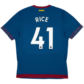 2018-19 West Ham Away Shirt Rice #41 - 9/10 - (XL)
