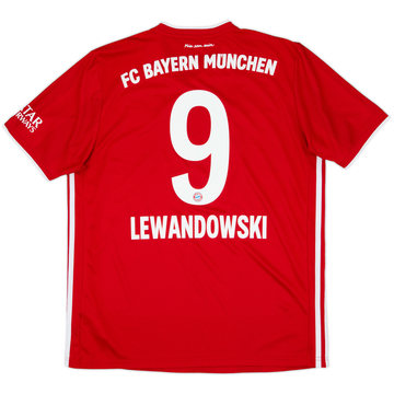 2020-21 Bayern Munich Home Shirt Lewandowski #9 - 9/10 - (L)