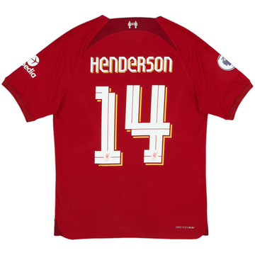2022-23 Liverpool Authentic Home Shirt Henderson #14 - 7/10 - (M)