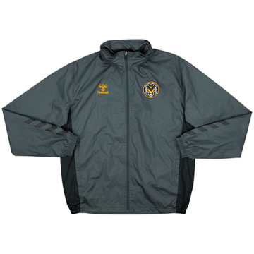 2020-21 Newport County Hummel Hooded Rain Jacket - 6/10 - (L)