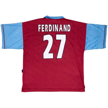 1995-97 West Ham Centenary Home Shirt Ferdinand #27 - 9/10 - (XXL)