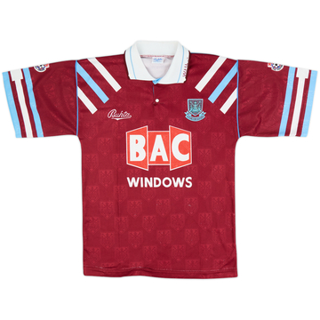 1991-92 West Ham Home Shirt - 8/10 - (S)