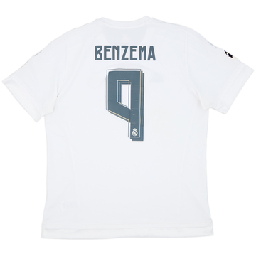 2015-16 Real Madrid Home Shirt Benzema #9 - 4/10 - (XL)