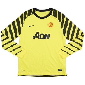 2010-11 Manchester United Yellow GK Shirt - 7/10 - (XL.Boys)