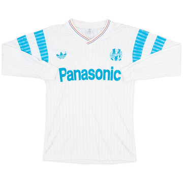 1990-91 Olympique Marseille Home L/S Shirt - 8/10 - (M)