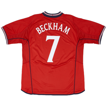 2002-04 England Away Shirt Beckham #7 - 6/10 - (XL)