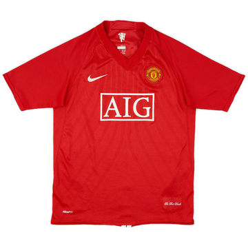 2007-09 Manchester United Home Shirt - 8/10 - (XL.Boys)