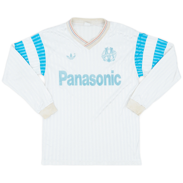 1990-91 Olympique Marseille Home L/S Shirt - 5/10 - (M)