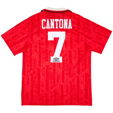 1992-94 Manchester United Home Shirt Cantona #7 - 6/10 - (XL)