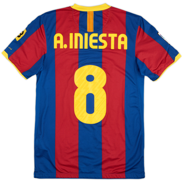 2010-11 Barcelona Home Shirt A. Iniesta #8 - 6/10 - (S)