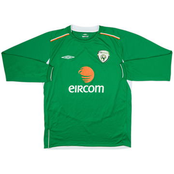 2004-06 Ireland Home L/S Shirt - 9/10 - (L)