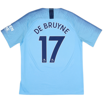 2018-19 Manchester City Home Shirt De Bruyne #17 - 9/10 - (L)