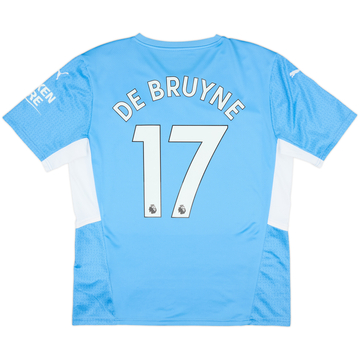 2021-22 Manchester City Home Shirt De Bruyne #17 - 9/10 - (L)