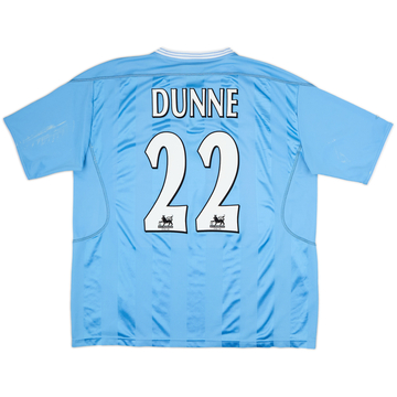 2003-04 Manchester City Home Shirt Dunne #22 - 8/10 - (XL)