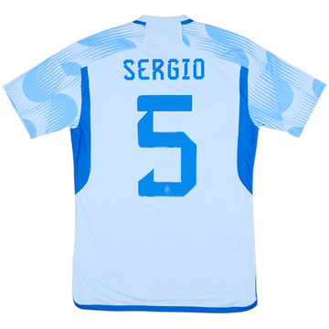 2022-23 Spain Away Shirt Sergio #5 - 10/10 - (S)