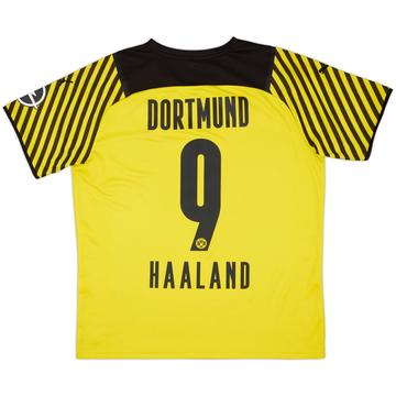 2021-22 Borussia Dortmund Home Shirt Haaland #9 - 10/10 - (L)