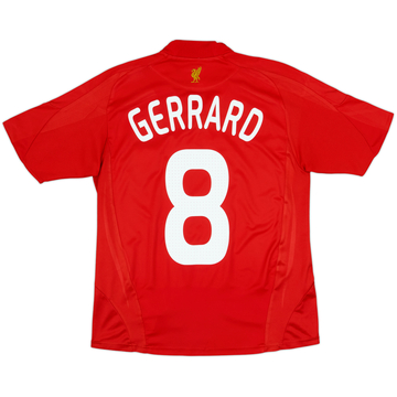 2008-10 Liverpool Home Shirt Gerrard #8 - 5/10 - (13-14 Years)