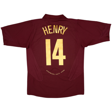 2005-06 Arsenal Home Shirt Henry #14 - 9/10 - (L)