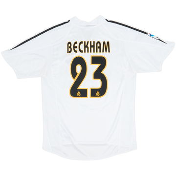 2004-05 Real Madrid Home Shirt Beckham #23 - 8/10 - (M)