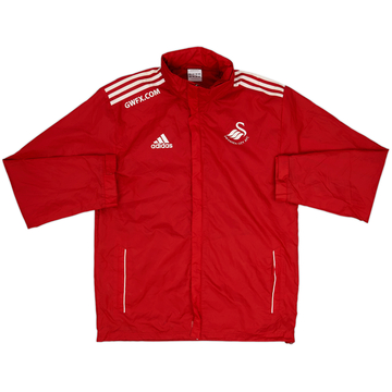 2013-14 Swansea Player Issue adidas Hooded Rain Jacket - 6/10 - (M/L)