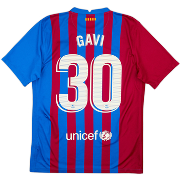 2021-22 Barcelona Home Shirt Gavi #30 - 8/10 - (M)