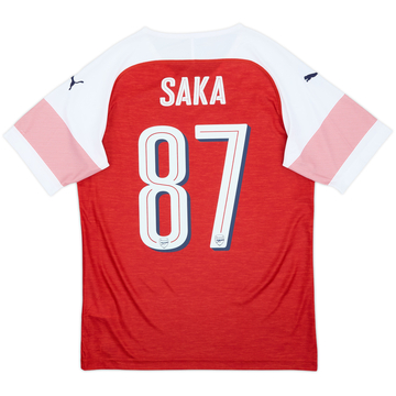 2018-19 Arsenal Home Shirt Saka #87 - 10/10 - (S)