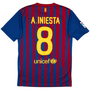 2011-12 Barcelona Home Shirt A.Iniesta #8 - 5/10 - (S)