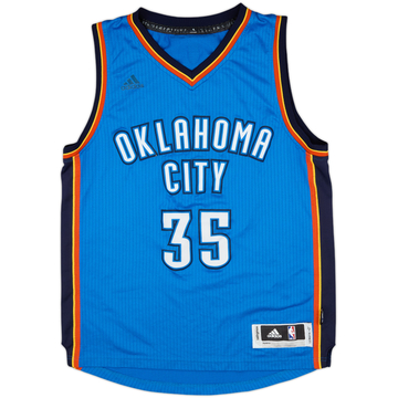 2014-16 Oklahoma City Thunder Durant #35 adidas Swingman Away Jersey - 4/10 - (M)