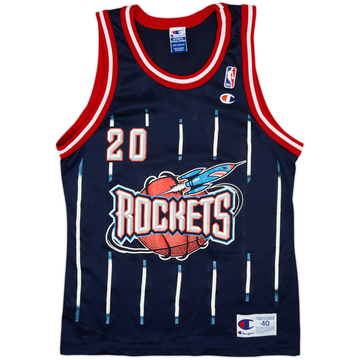 1996-99 Houston Rockets Price #20 Champion Away Jersey - 7/10 - (M)