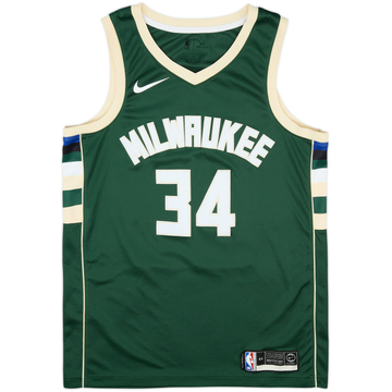 2017-26 Milwaukee Bucks Antetokounmpo #34 Nike Swingman Away Jersey - 9/10 - (M)