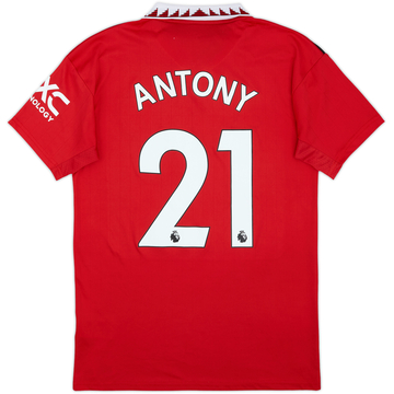 2022-23 Manchester United Home Shirt Antony #21 - 8/10 - (M)
