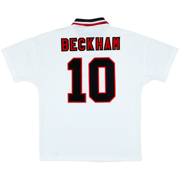 1996-97 Manchester United Away Shirt Beckham #10 - 8/10 - (XL)