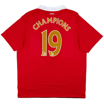 2010-11 Manchester United Home Shirt Champions #19 - 8/10 - (XL)